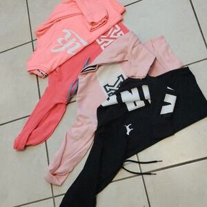 4 PINK crop hoodies Box Lot